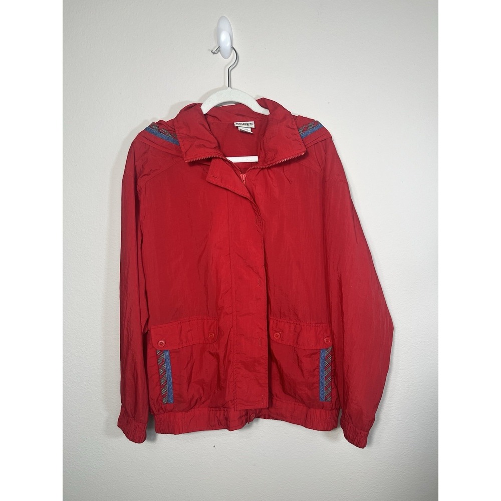 Vintage Koret Sport Women's Zipper Windbreaker Jacket | Red Sz M